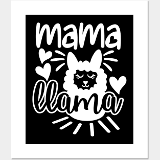 Funny Mama Llama Mothers Day Gift Posters and Art